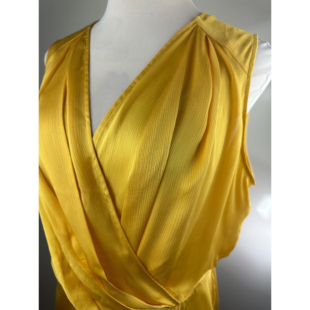 NWT Melissa McCarthy Seven7 Drape Faux Wrap Sleeveless Satin Blouse Plus Size 2X - Picture 5 of 15